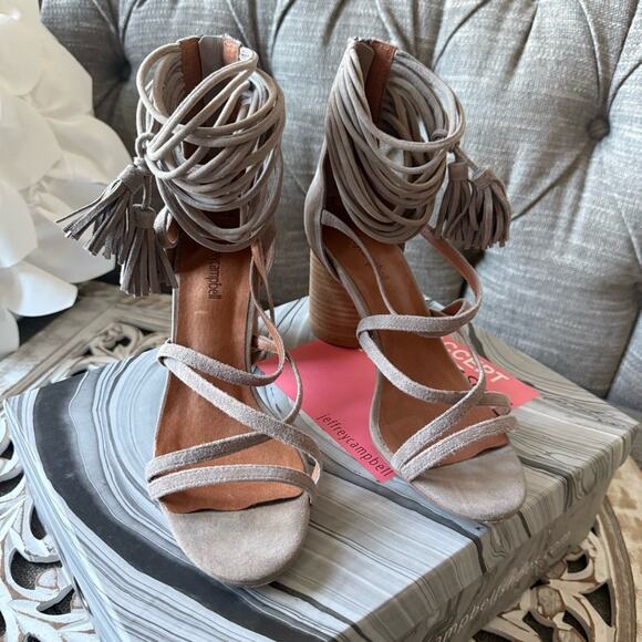 Jeffery Campbell Chunky Heels Sandals Shoes Women’s 7 - Picture 4 of 9